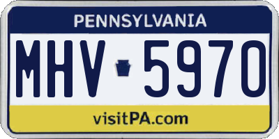 PA license plate MHV5970