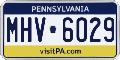 PA license plate MHV6029