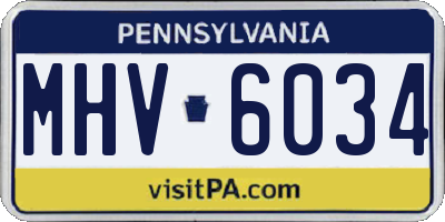 PA license plate MHV6034