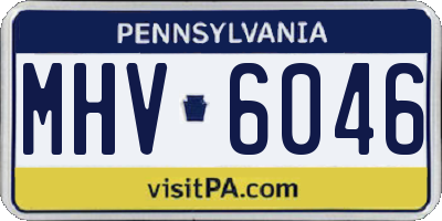 PA license plate MHV6046