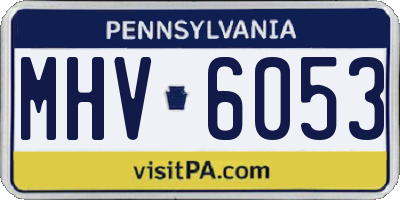 PA license plate MHV6053