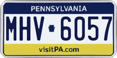 PA license plate MHV6057