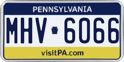 PA license plate MHV6066