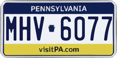 PA license plate MHV6077