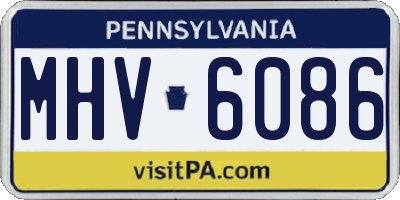 PA license plate MHV6086