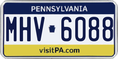 PA license plate MHV6088