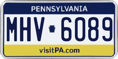 PA license plate MHV6089