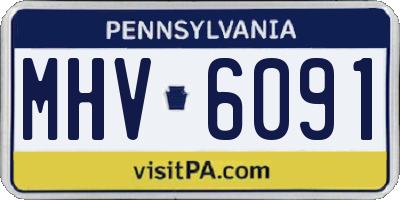 PA license plate MHV6091