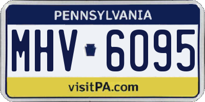PA license plate MHV6095