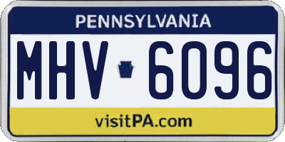 PA license plate MHV6096