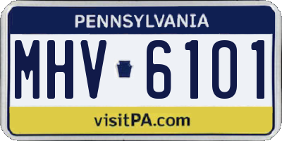 PA license plate MHV6101