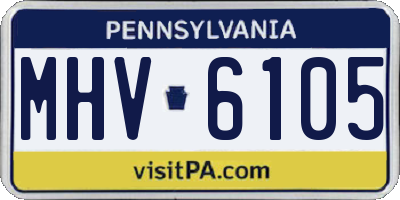 PA license plate MHV6105