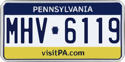 PA license plate MHV6119
