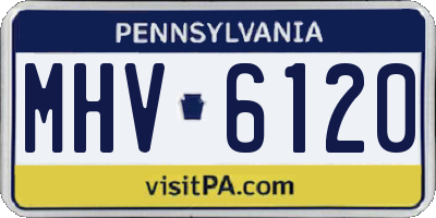 PA license plate MHV6120