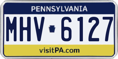 PA license plate MHV6127