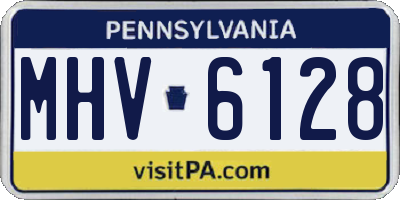 PA license plate MHV6128
