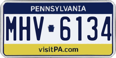 PA license plate MHV6134