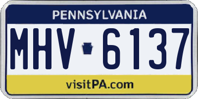 PA license plate MHV6137