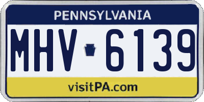 PA license plate MHV6139
