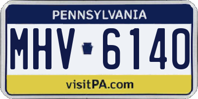 PA license plate MHV6140