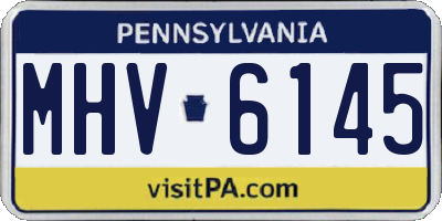 PA license plate MHV6145
