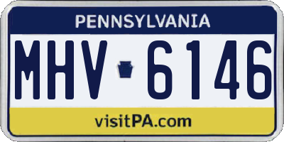 PA license plate MHV6146