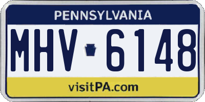 PA license plate MHV6148