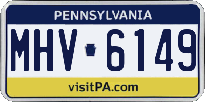 PA license plate MHV6149