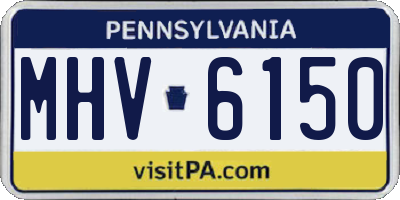 PA license plate MHV6150