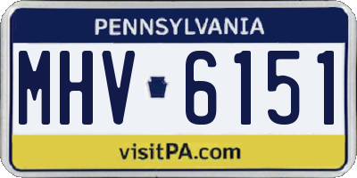 PA license plate MHV6151