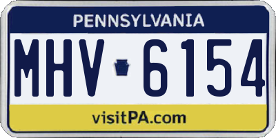 PA license plate MHV6154