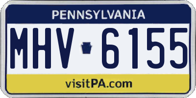 PA license plate MHV6155