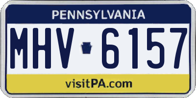 PA license plate MHV6157