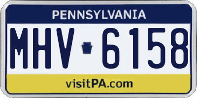 PA license plate MHV6158