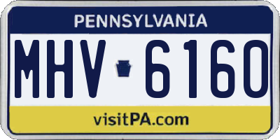 PA license plate MHV6160