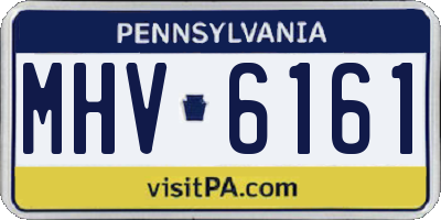PA license plate MHV6161