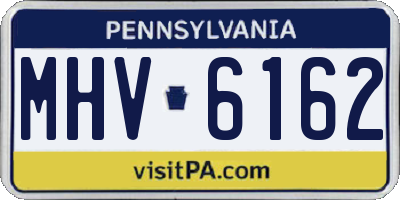 PA license plate MHV6162