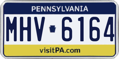 PA license plate MHV6164