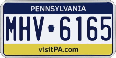 PA license plate MHV6165