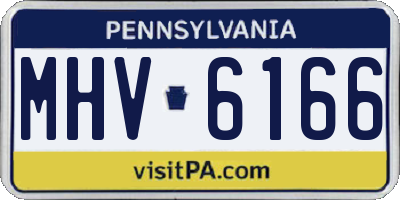 PA license plate MHV6166
