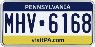 PA license plate MHV6168