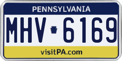 PA license plate MHV6169
