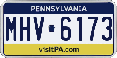 PA license plate MHV6173