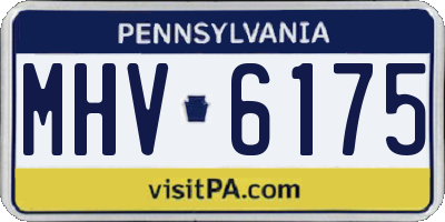 PA license plate MHV6175