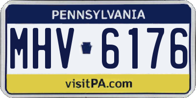 PA license plate MHV6176