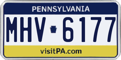 PA license plate MHV6177