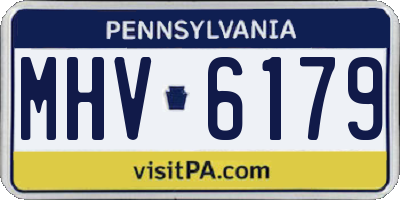 PA license plate MHV6179