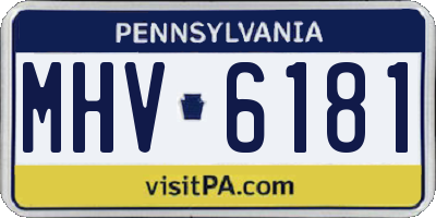 PA license plate MHV6181