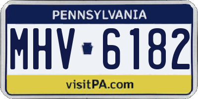 PA license plate MHV6182