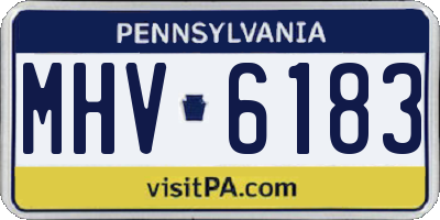 PA license plate MHV6183